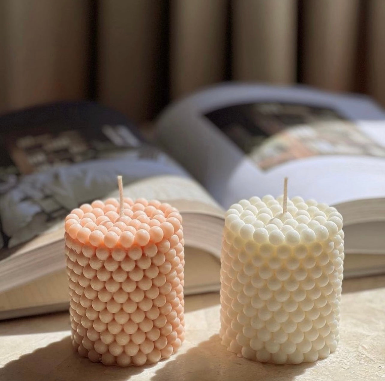 Cylindrical Bubble candle